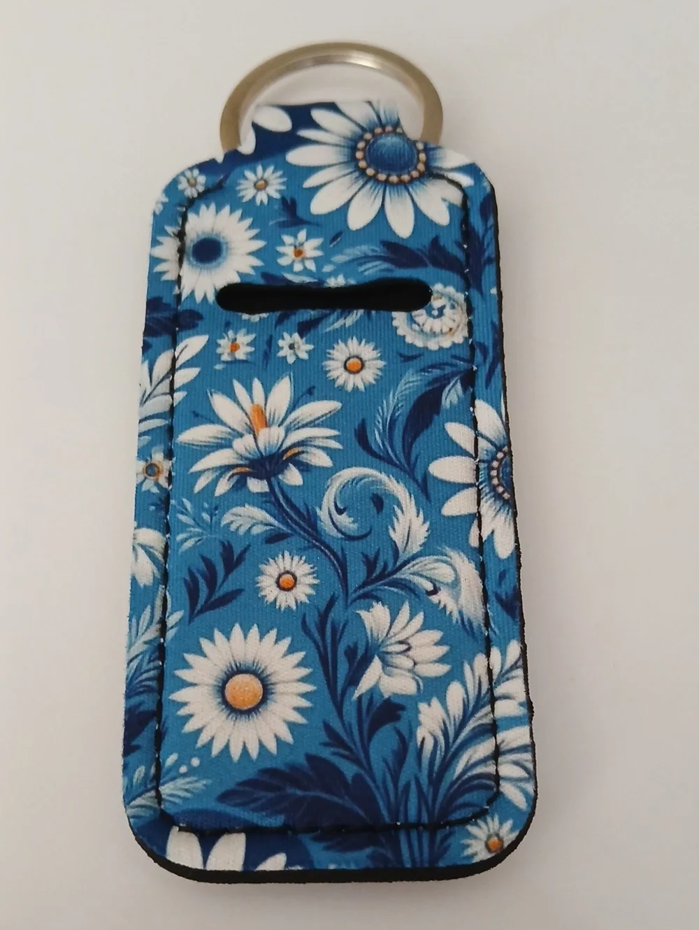 Fashion Jewelry Blue Floral Key Card Holder